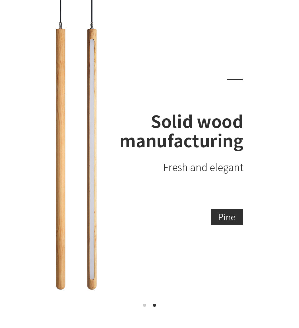 vertical led solid wood bedside sconce light natural 5