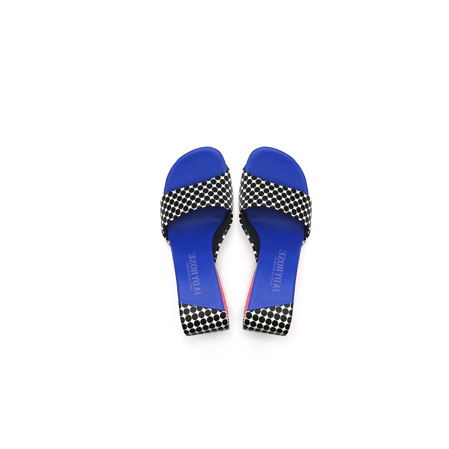vibrant textured wedge mules all blue 6