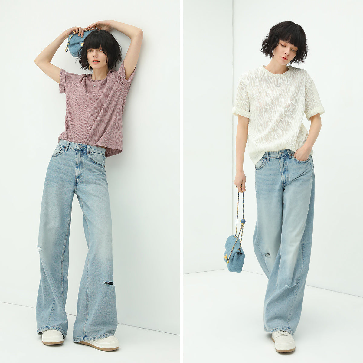 vintage flared blue jeans all blue 2