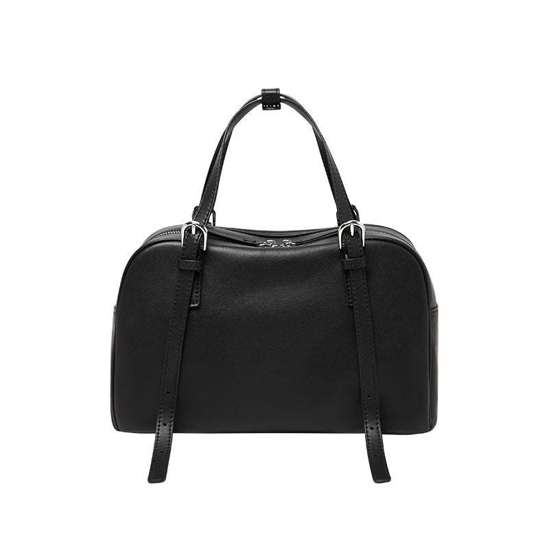 Vintage Leather Bowling Bag