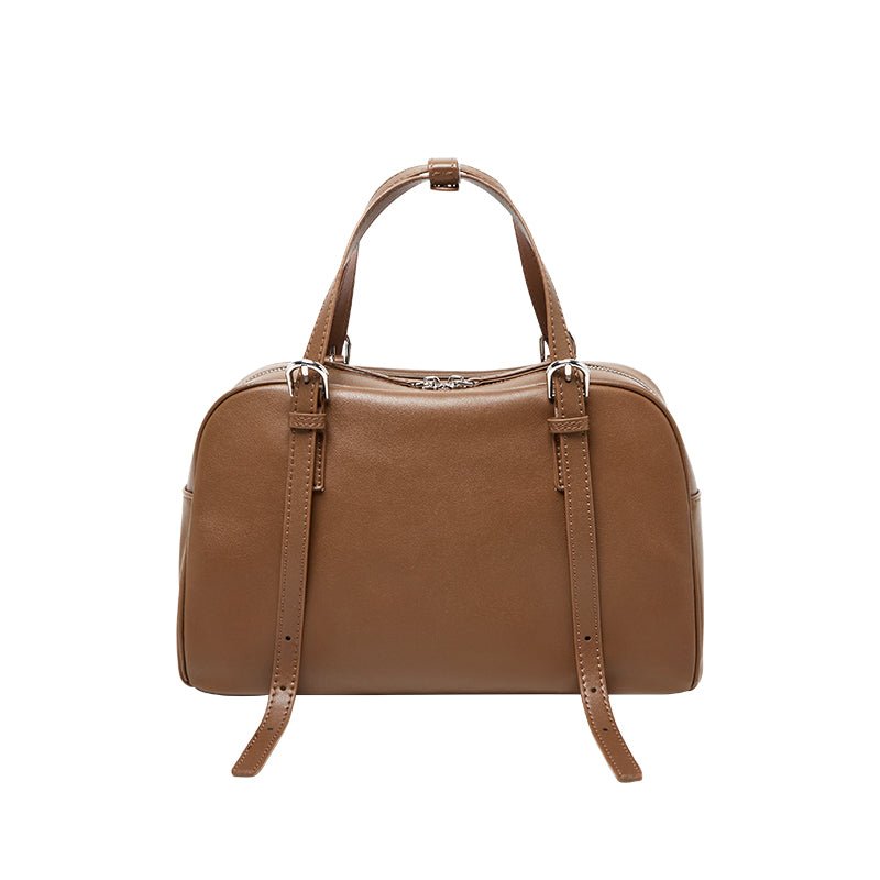 Vintage Leather Bowling Bag
