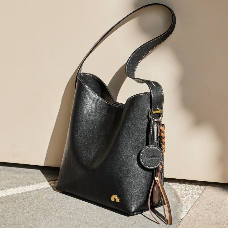 Vintage Leather Large Capacity Tote Bag