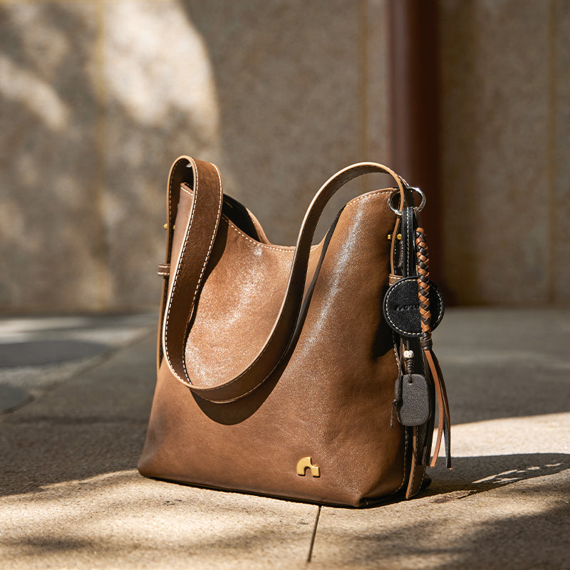 Vintage Leather Large Capacity Tote Bag