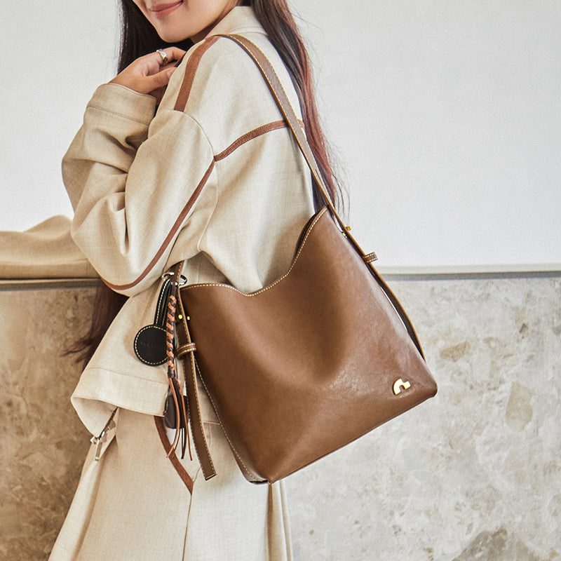 Vintage Leather Large Capacity Tote Bag
