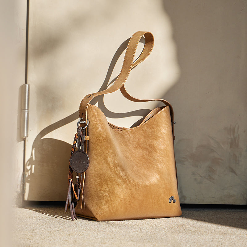 Vintage Leather Large Capacity Tote Bag