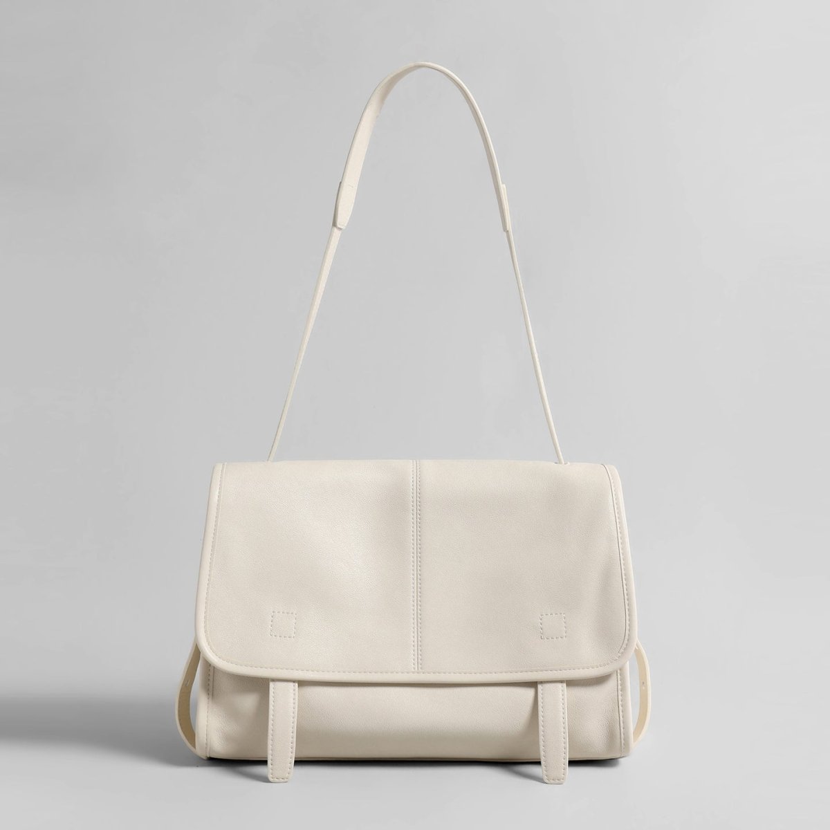 Vintage Leather Messenger Bag – Flap-Top Crossbody Shoulder Bag