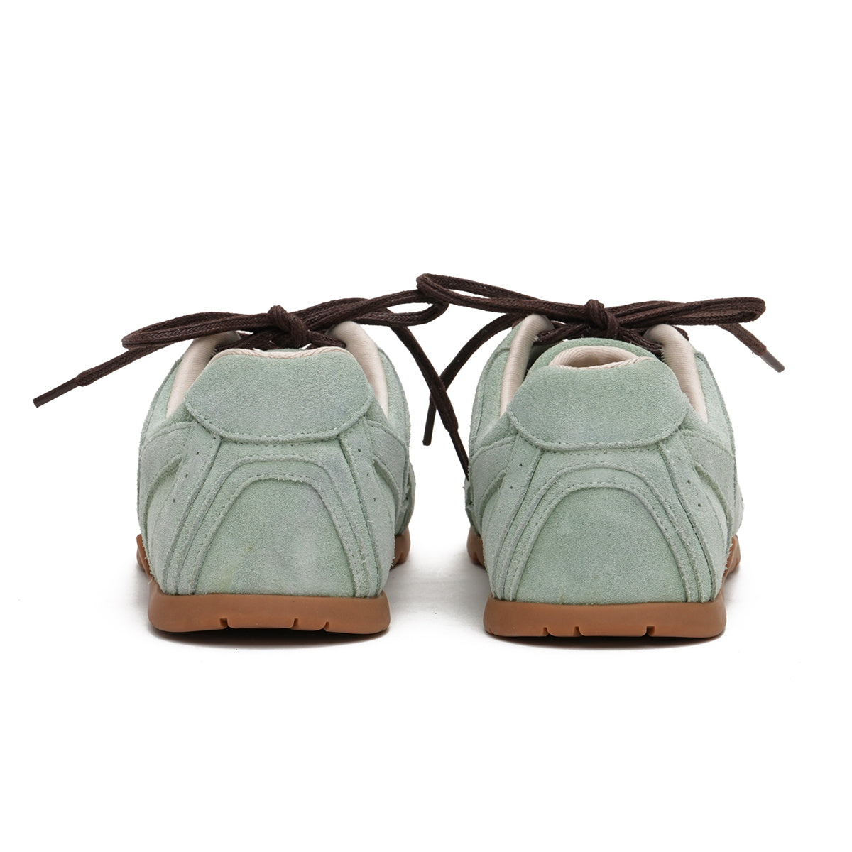 vintage lightweight flat versatile sneakers all green 3