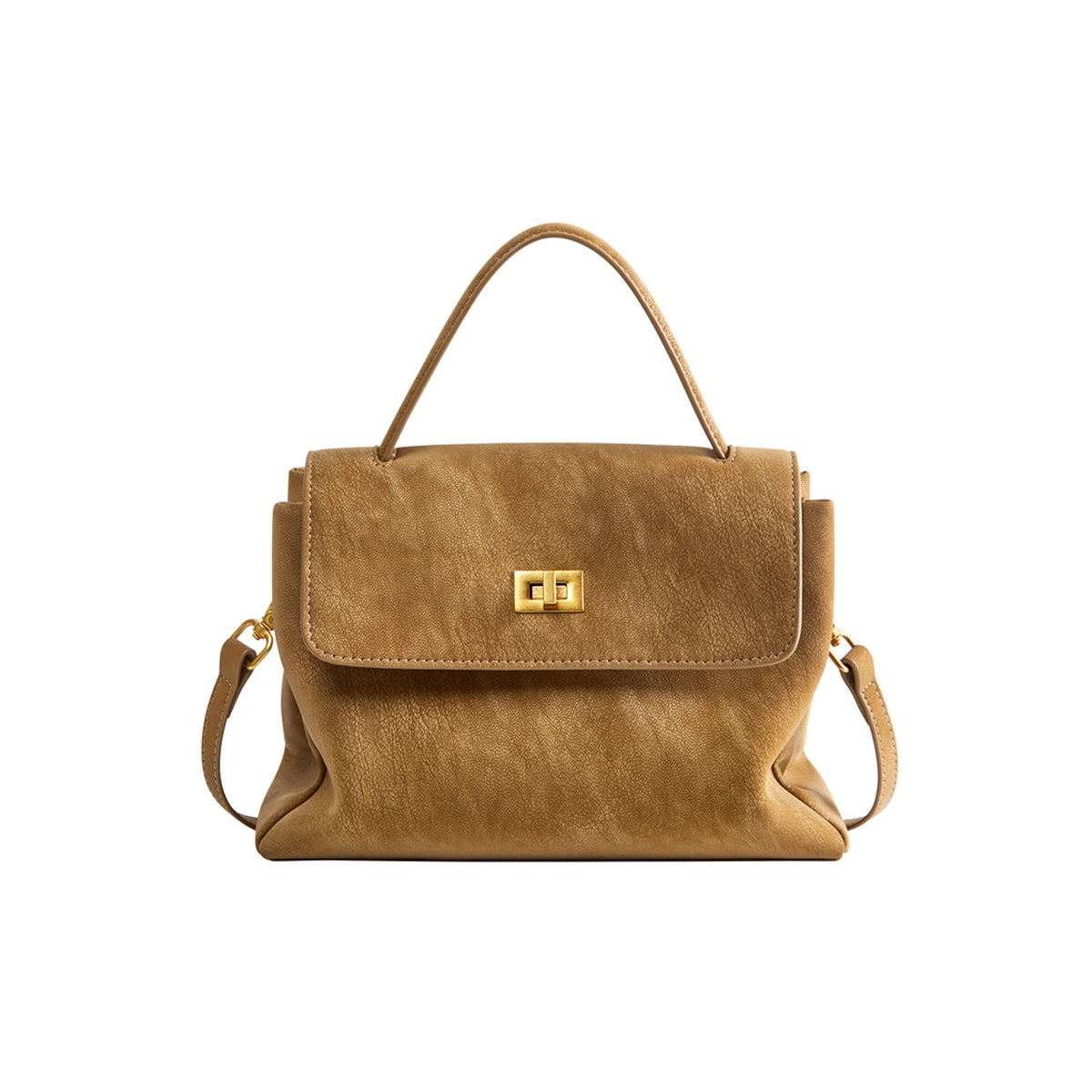 Vintage Luxe Suede Satchel Bag