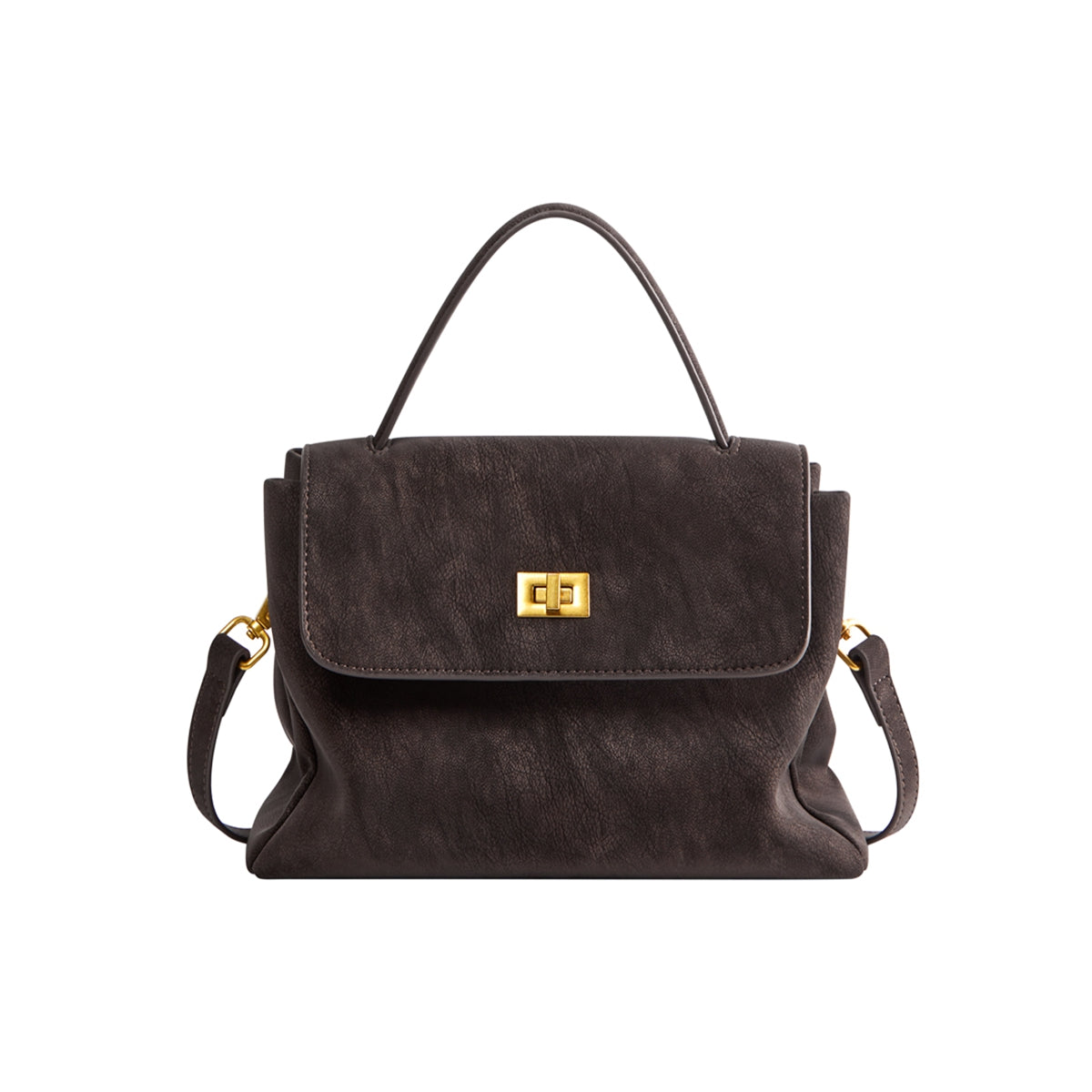 Vintage Luxe Suede Satchel Bag
