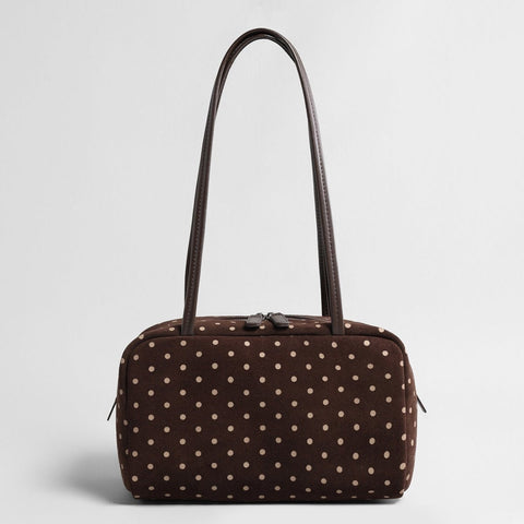 Vintage Polka Dot Suede Pillow Bag – Shoulder & Underarm Bag
