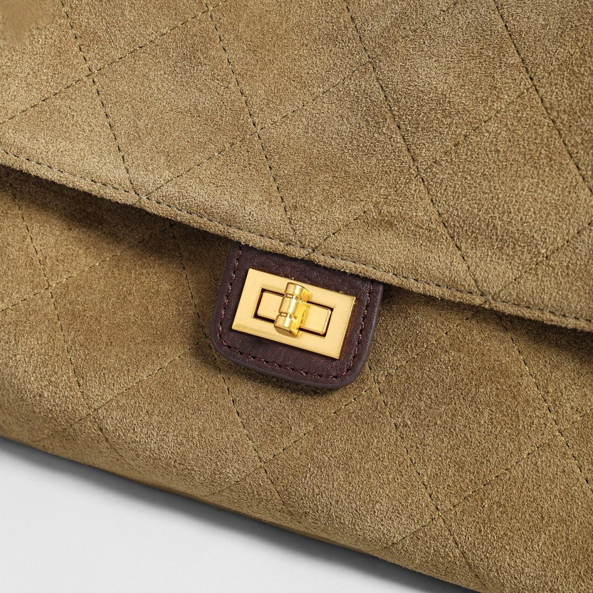 Vintage Quilted Suede Underarm Bag – Adjustable Leather Shoulder Bag