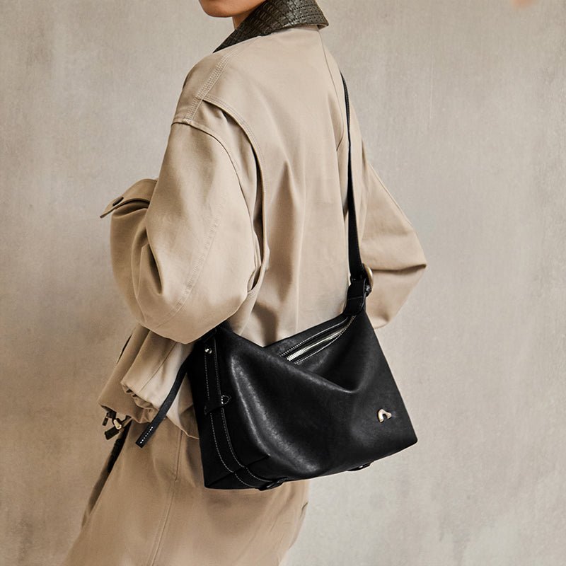 Vintage Slouchy Leather Shoulder Bag