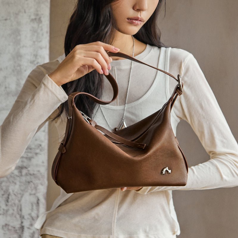 Vintage Slouchy Leather Shoulder Bag