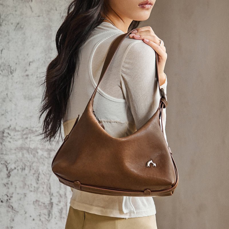 Vintage Slouchy Leather Shoulder Bag