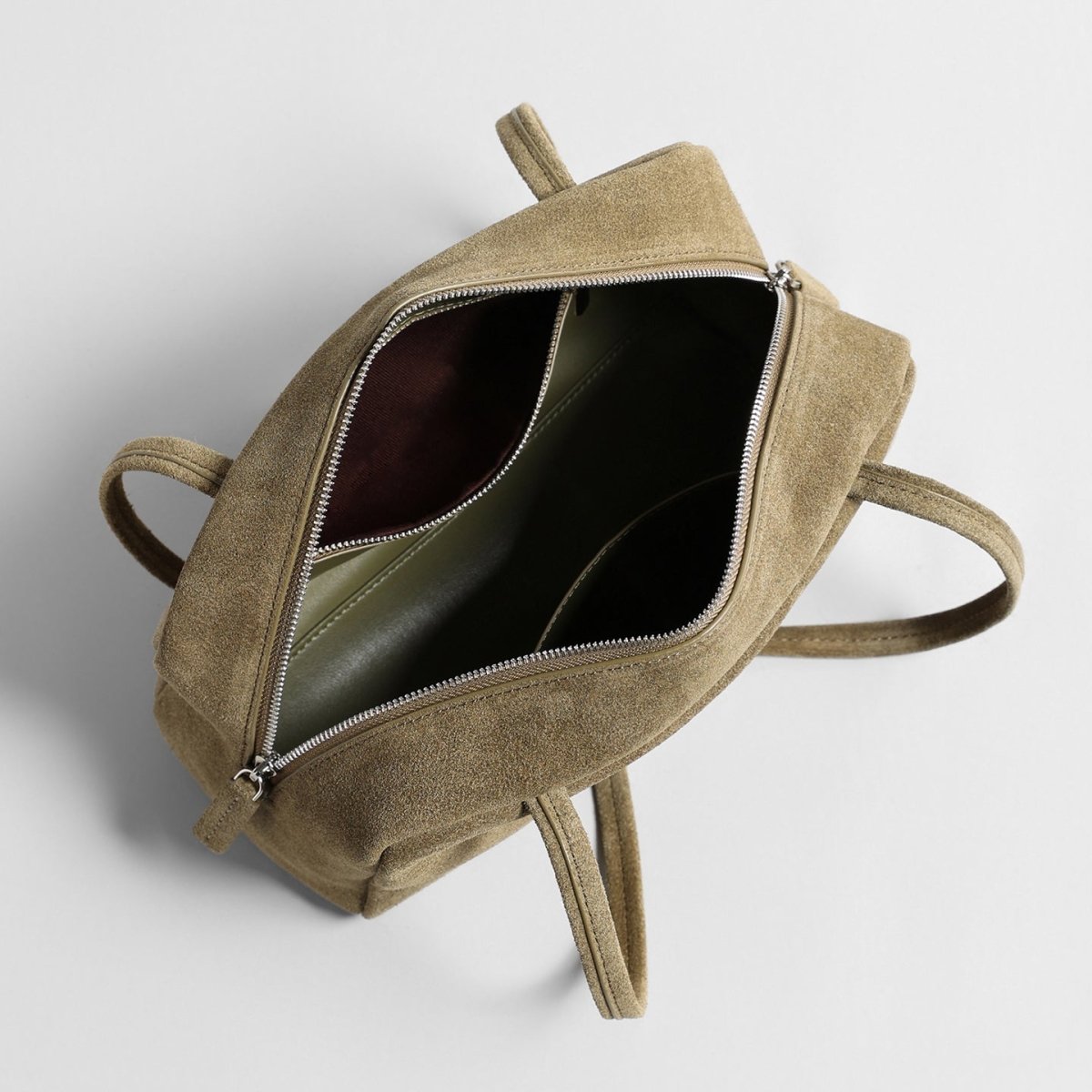 Vintage Suede Boston Bag – Boxy Underarm & Shoulder Bag