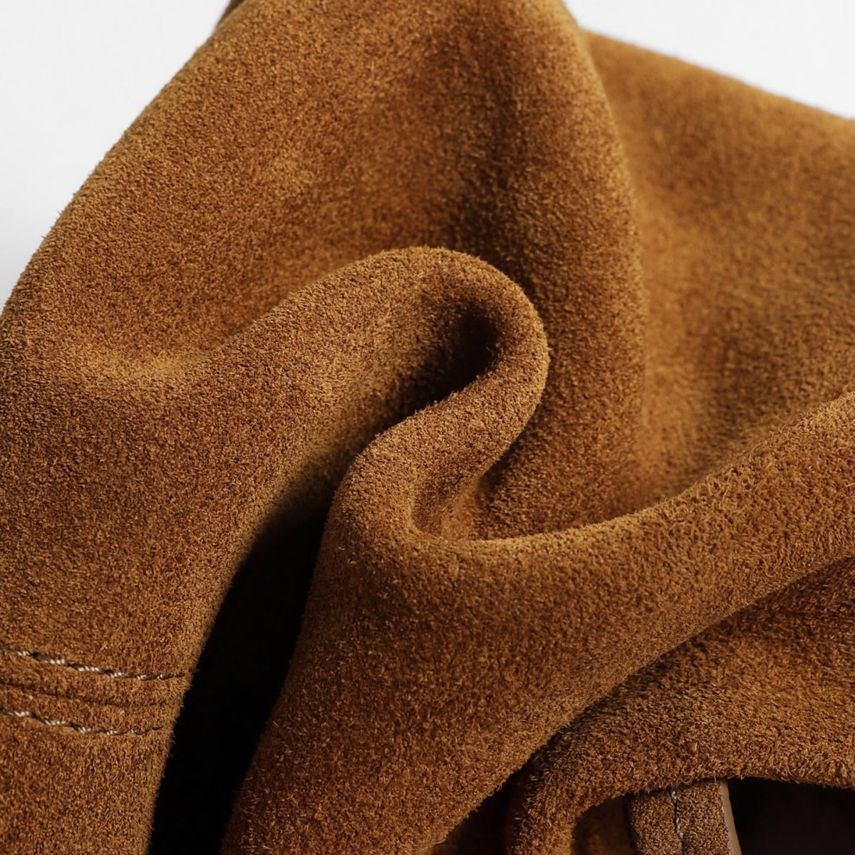 Vintage Suede Mini Tote Bag – V-Shape Shoulder Bag