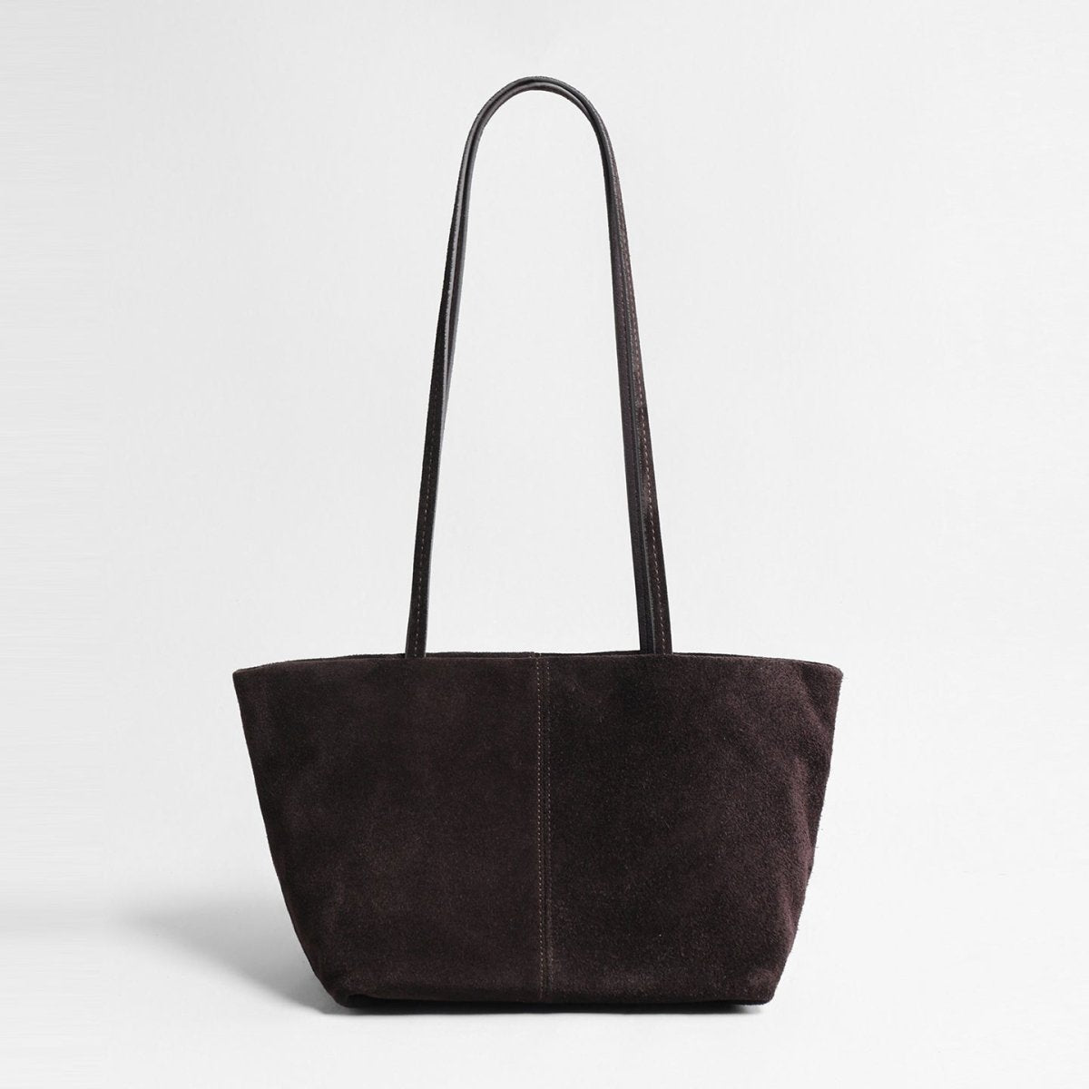 Vintage Suede Mini Tote Bag – V-Shape Shoulder Bag
