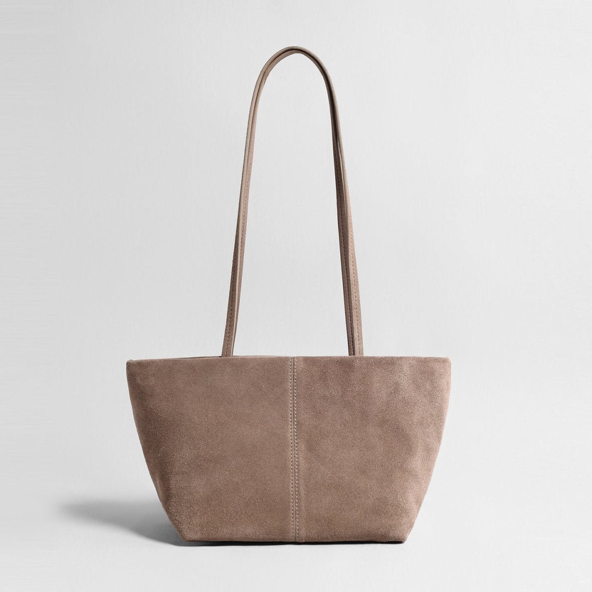 Vintage Suede Mini Tote Bag – V-Shape Shoulder Bag