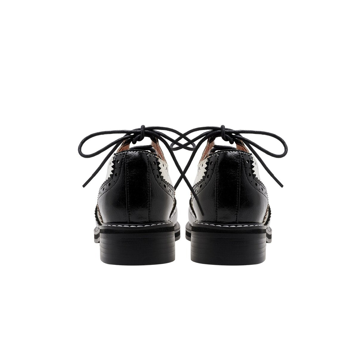 Vintage Two Tone Cutout Leather Brogue Oxfords