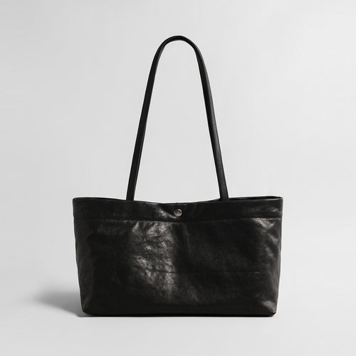 Vintage Water-Washed Vegetable-Tanned Leather Tote Bag