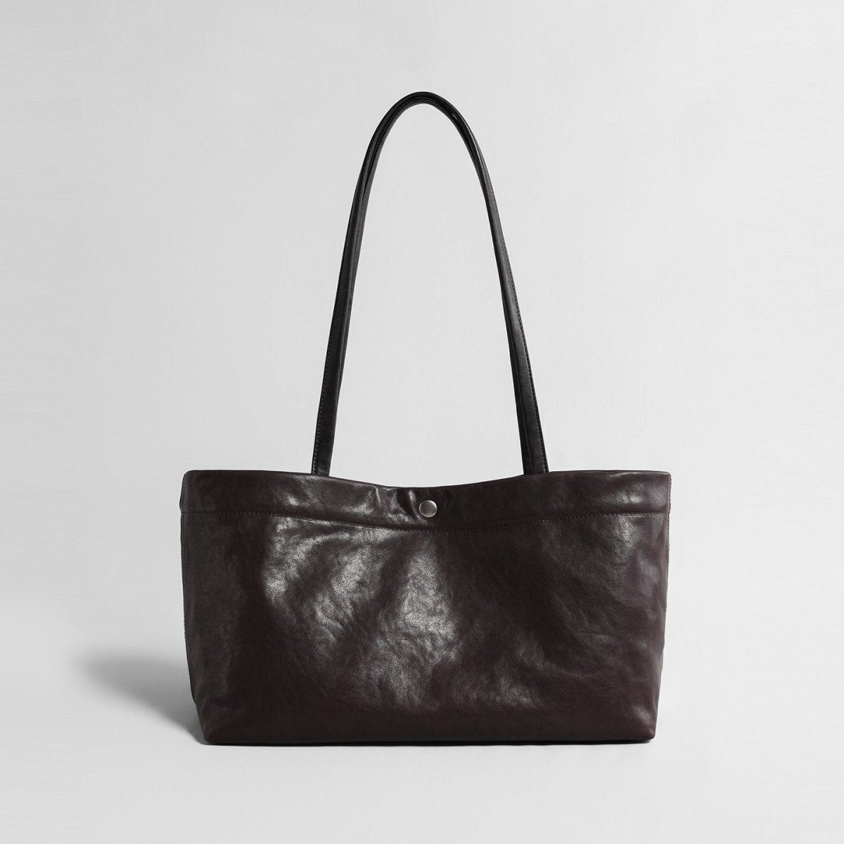 Vintage Water-Washed Vegetable-Tanned Leather Tote Bag
