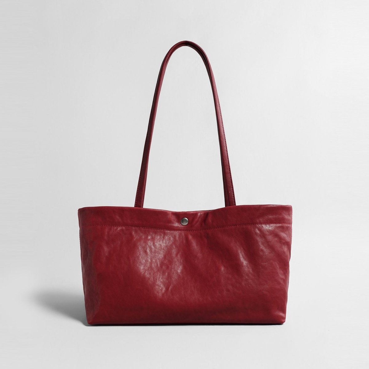 Vintage Water-Washed Vegetable-Tanned Leather Tote Bag