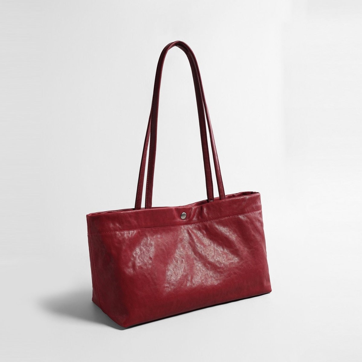 Vintage Water-Washed Vegetable-Tanned Leather Tote Bag