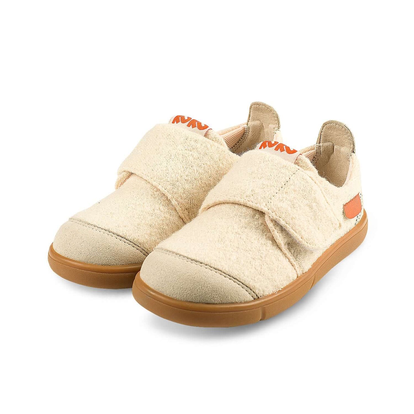 warm wool fleece indoor school shoes all beige 2