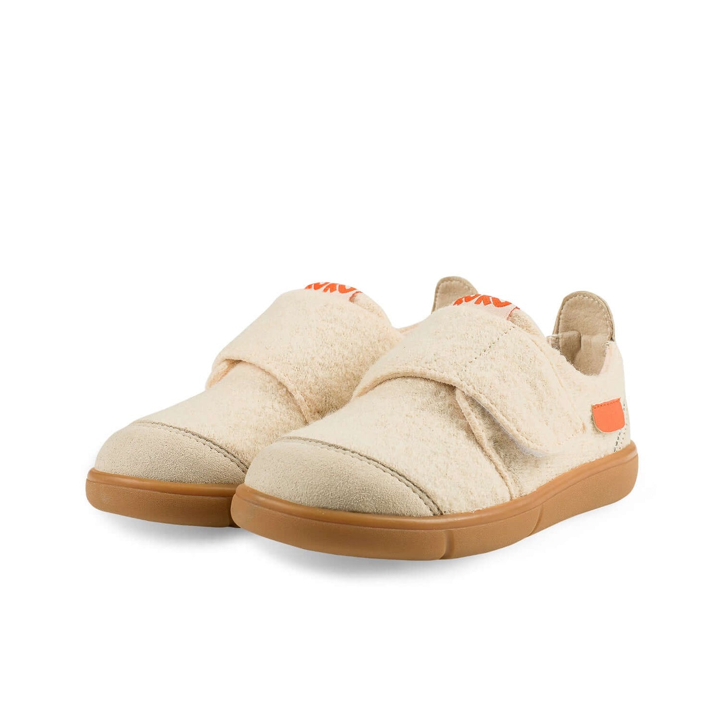 warm wool fleece indoor school shoes all beige 3