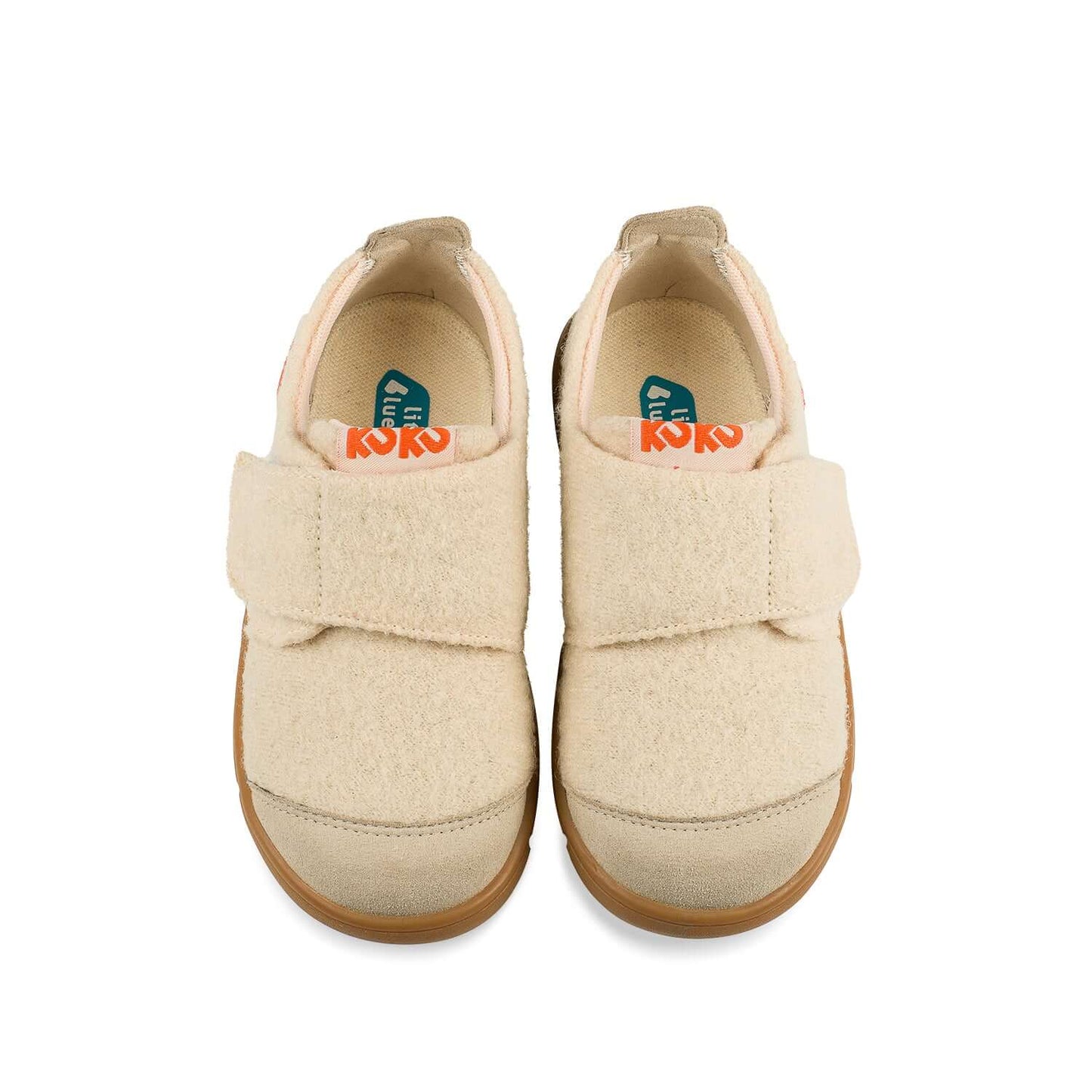 warm wool fleece indoor school shoes all beige 5