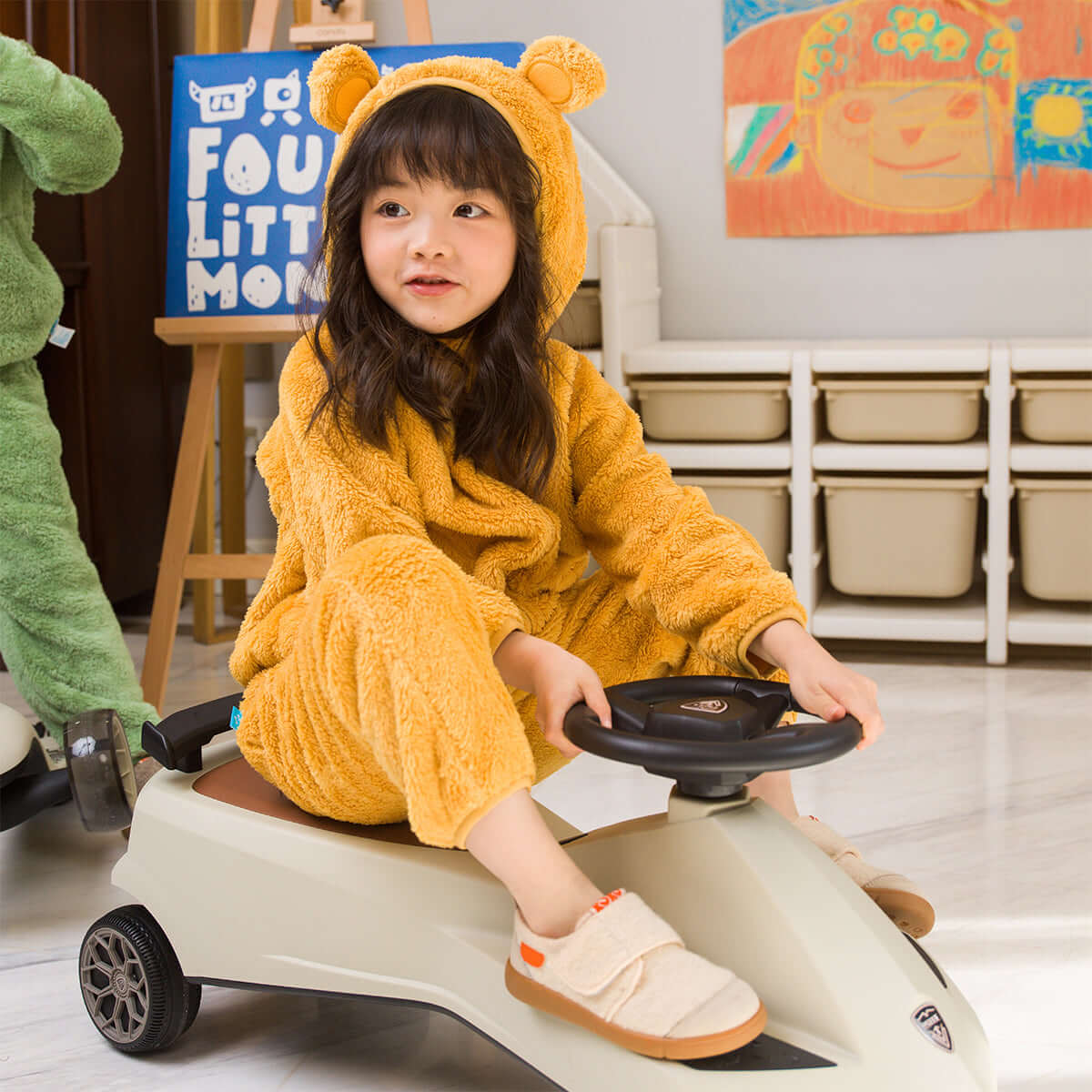 warm wool fleece indoor school shoes all beige 7