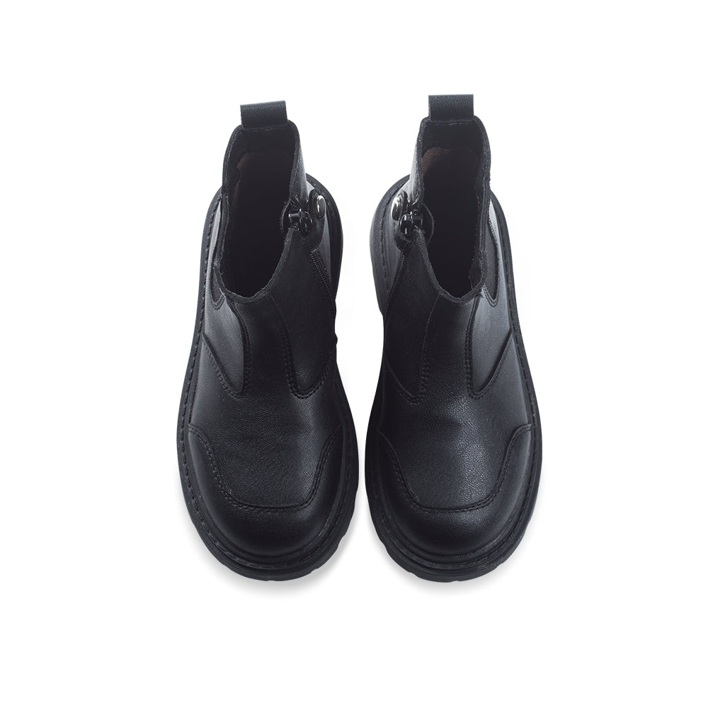 warm wrap non slip black chelsea boots all black 5