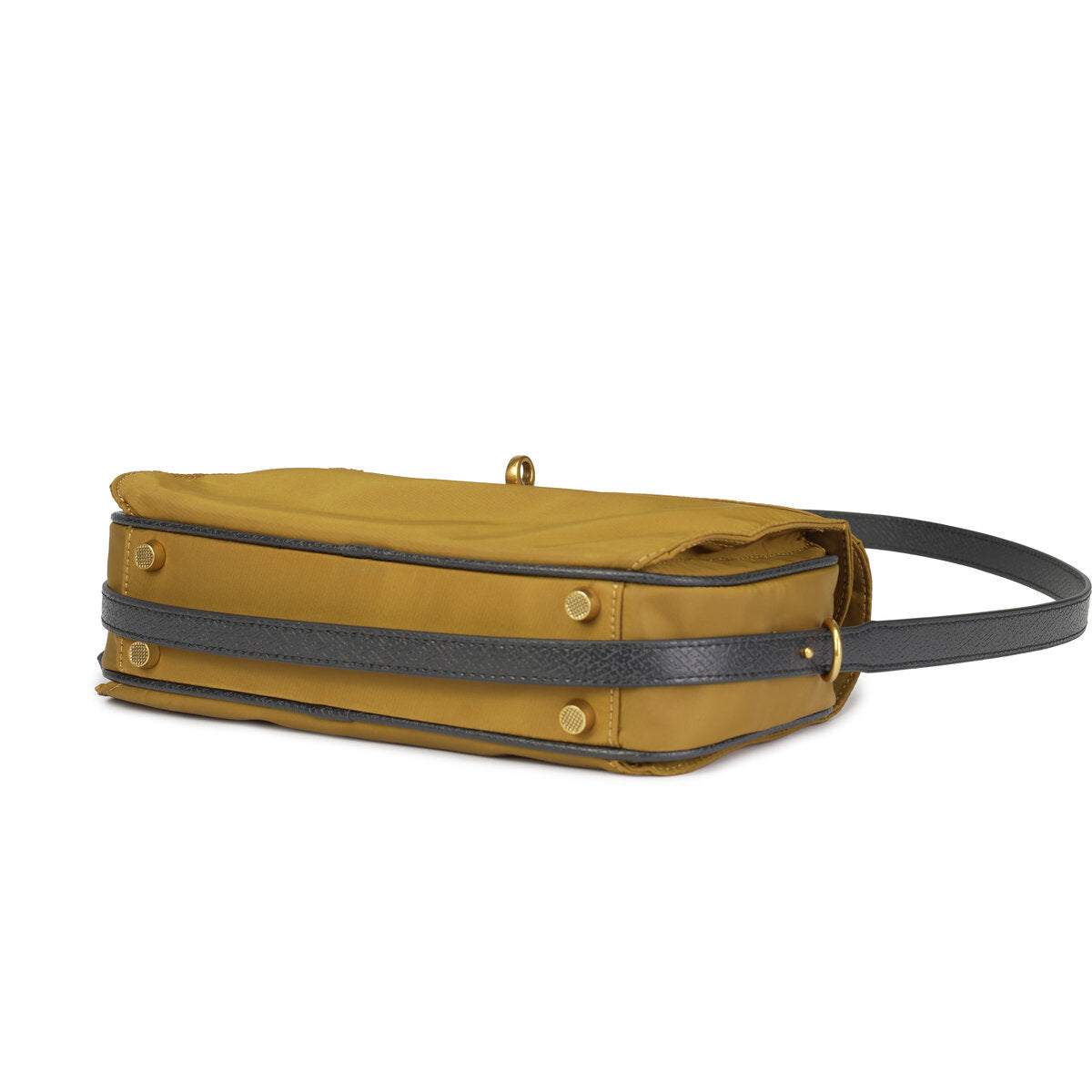 Water-Resistant Ballistic Nylon Crossbody Bag – Lightweight Flap Shoulder Bag with Leather Trim & Turn-Lock Closure