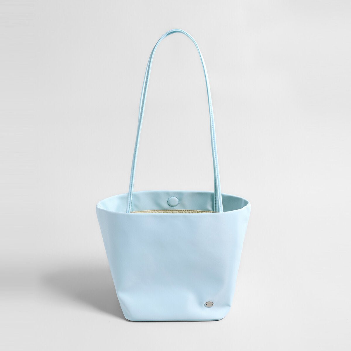 Waterproof Nylon Slouchy Bucket Tote – Minimalist Market Basket Shoulder Bag