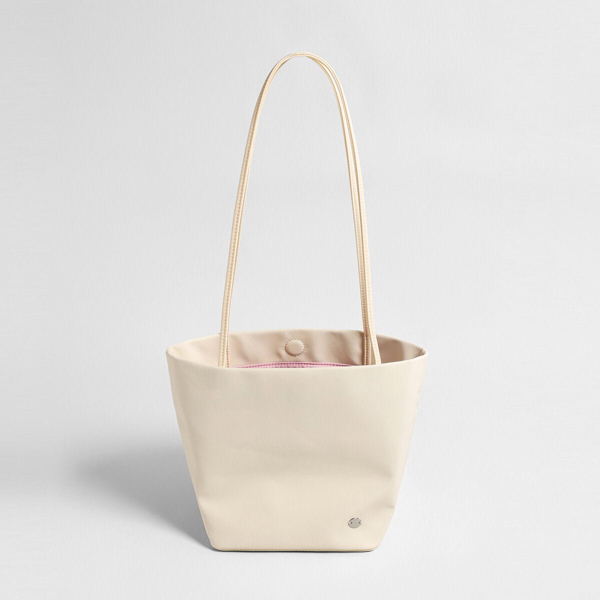 Waterproof Nylon Slouchy Bucket Tote – Minimalist Market Basket Shoulder Bag