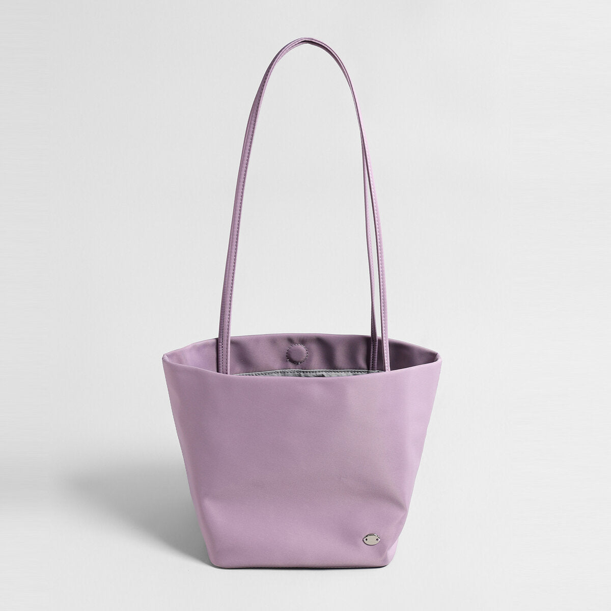 Waterproof Nylon Slouchy Bucket Tote – Minimalist Market Basket Shoulder Bag