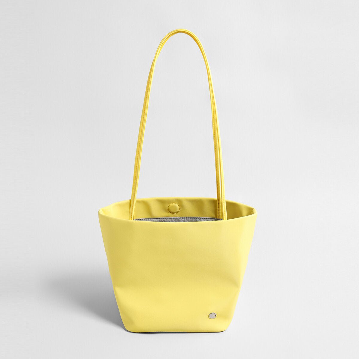 Waterproof Nylon Slouchy Bucket Tote – Minimalist Market Basket Shoulder Bag