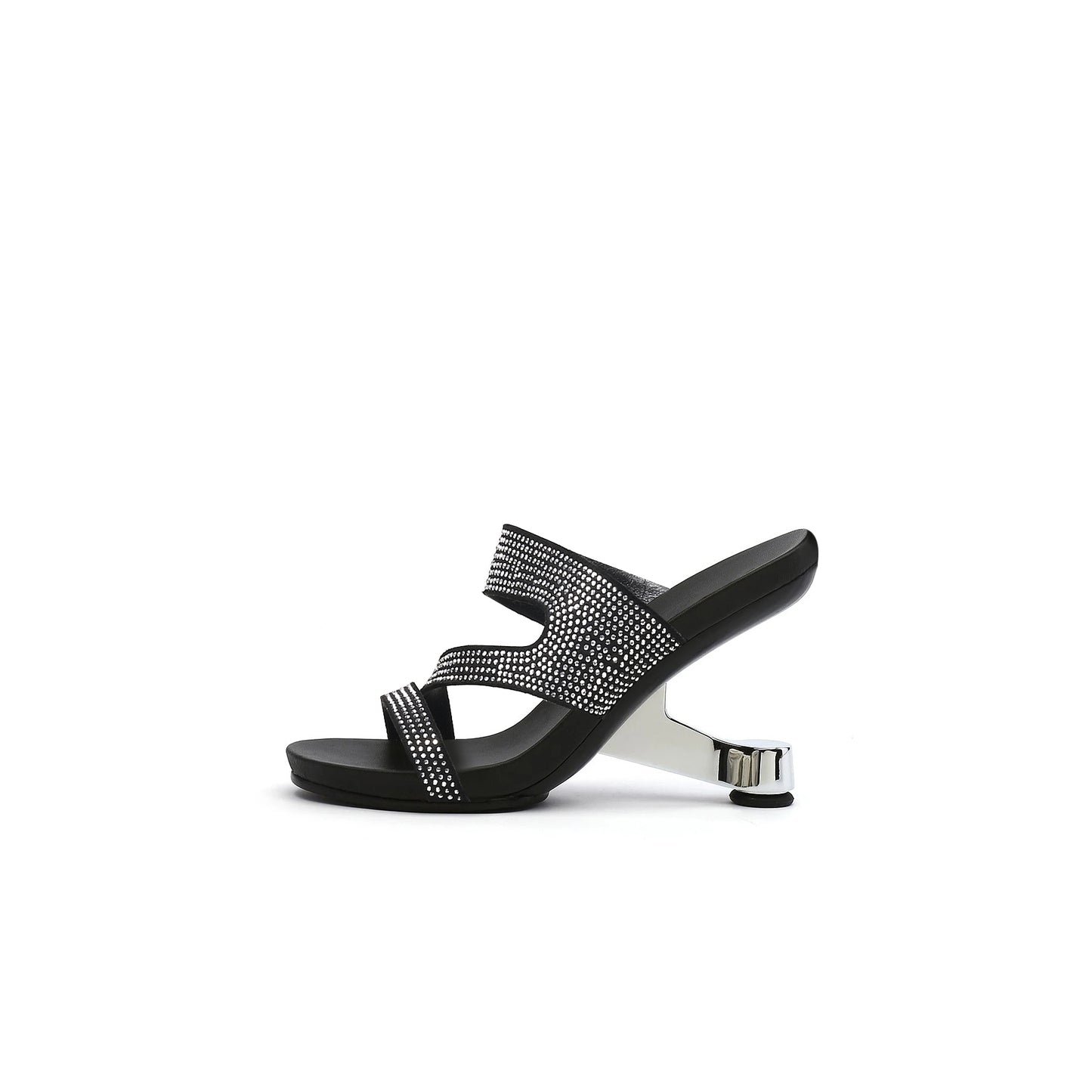 wave strap gravity mules all black 1