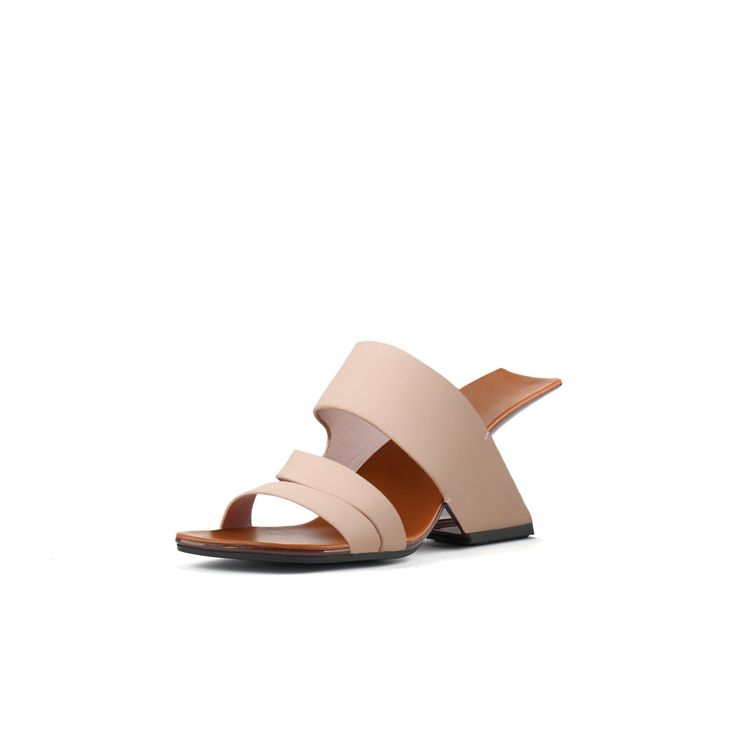 wave strap heel less mules all apricot 2