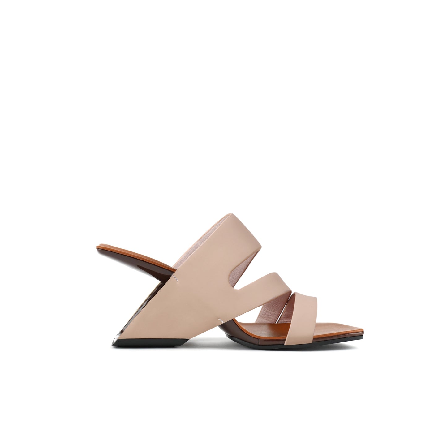 wave strap heel less mules all apricot 3