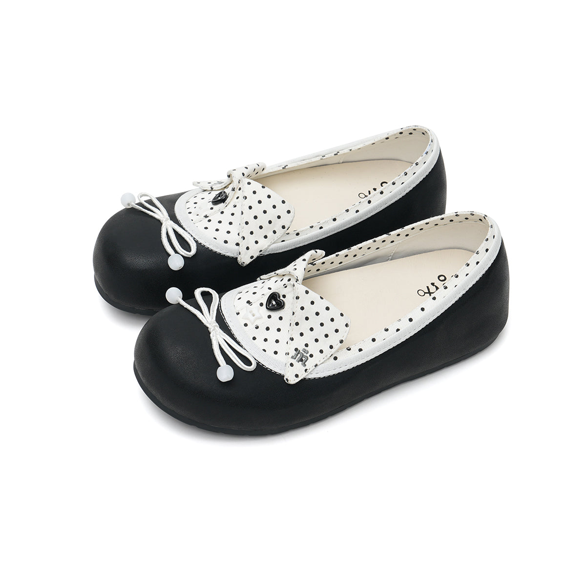 Whimsical Collar Bow Round Toe Ballet Flats