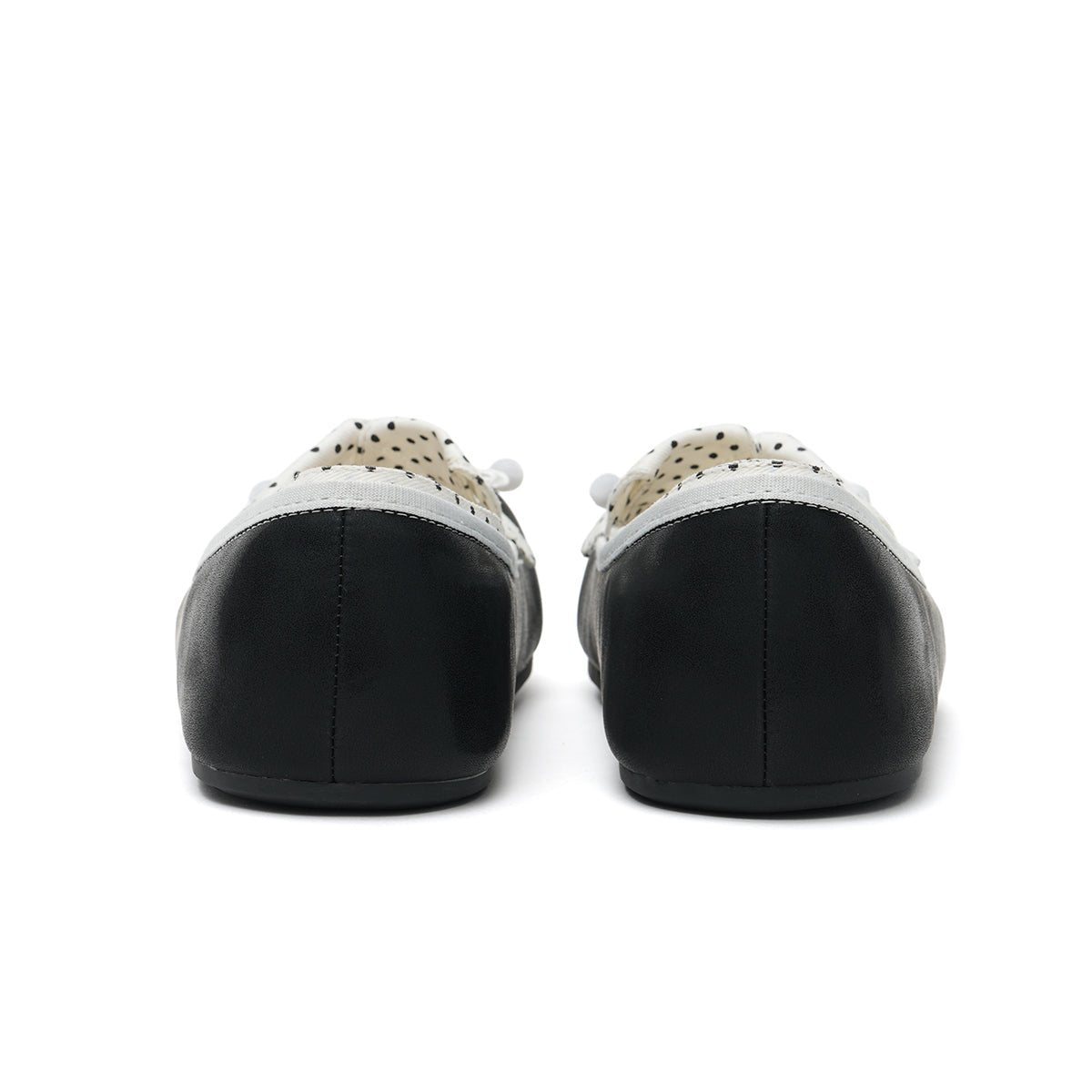 Whimsical Collar Bow Round Toe Ballet Flats