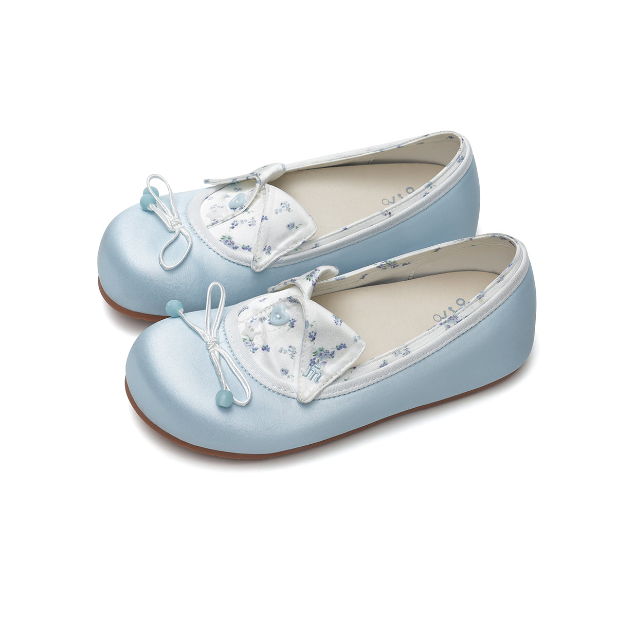 Whimsical Collar Bow Round Toe Ballet Flats