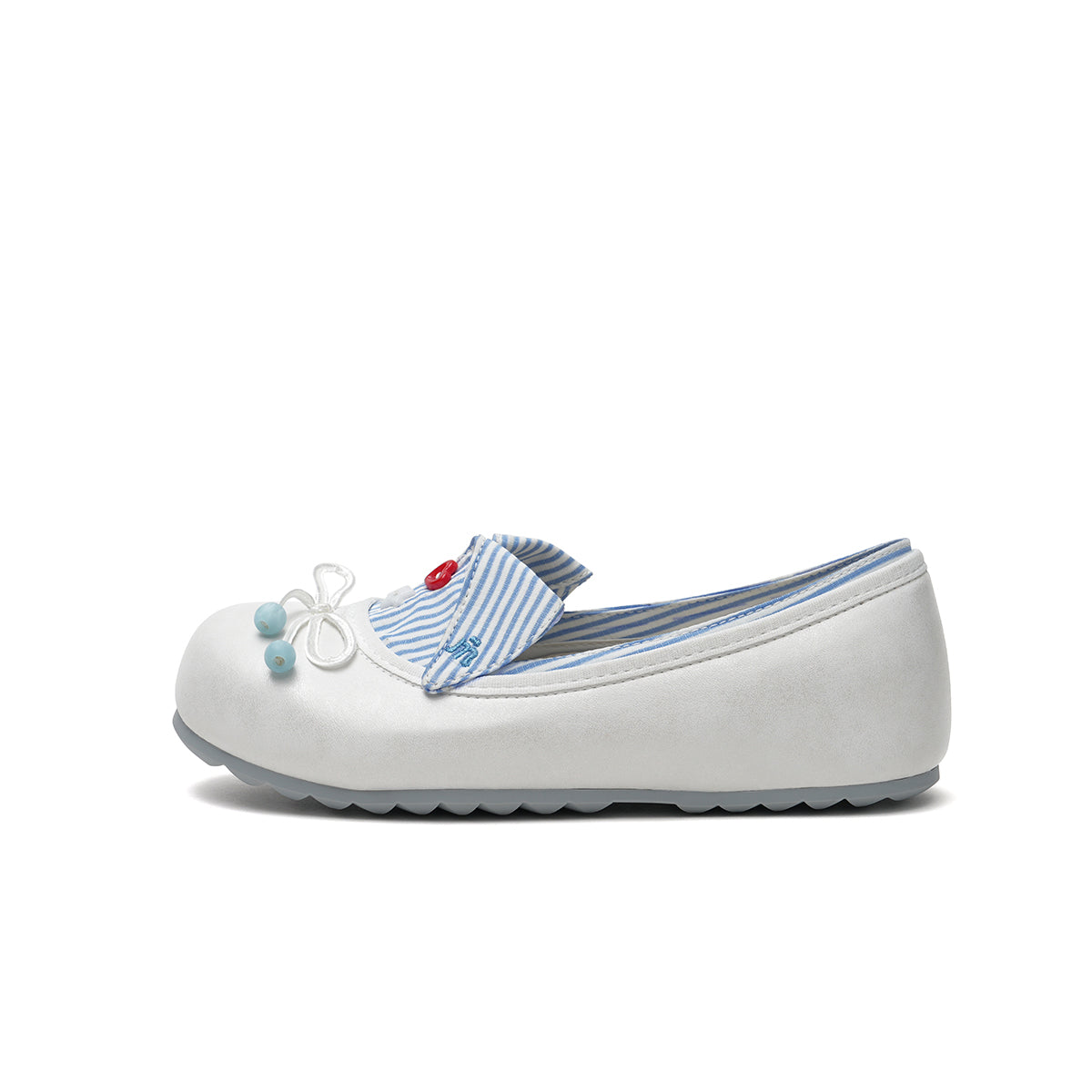 Whimsical Collar Bow Round Toe Ballet Flats