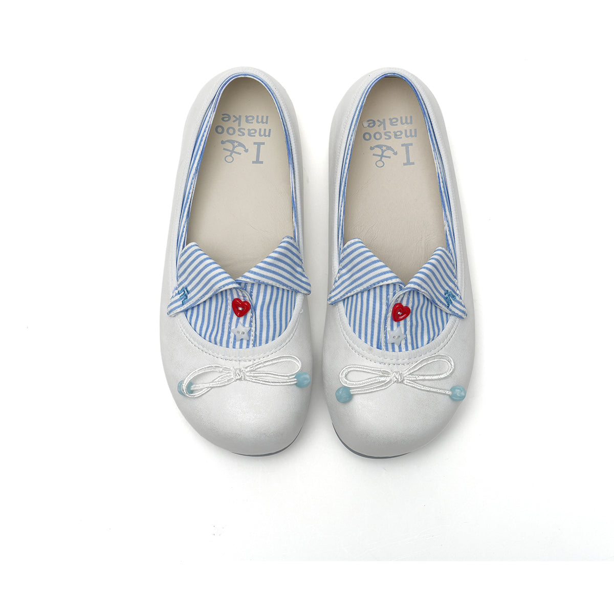Whimsical Collar Bow Round Toe Ballet Flats