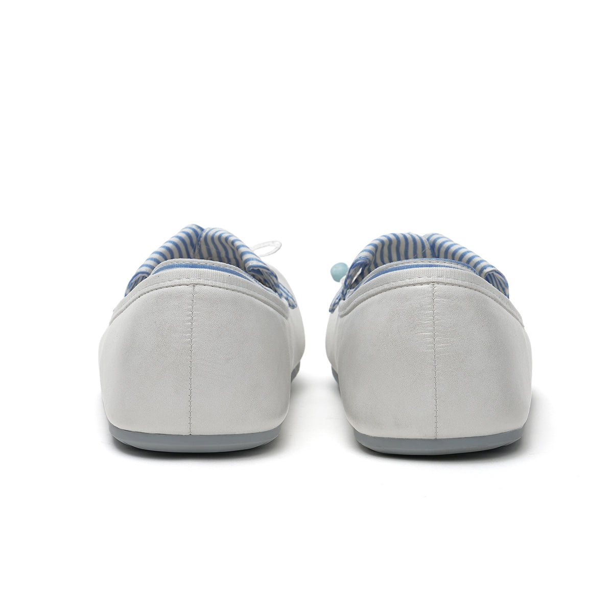 Whimsical Collar Bow Round Toe Ballet Flats