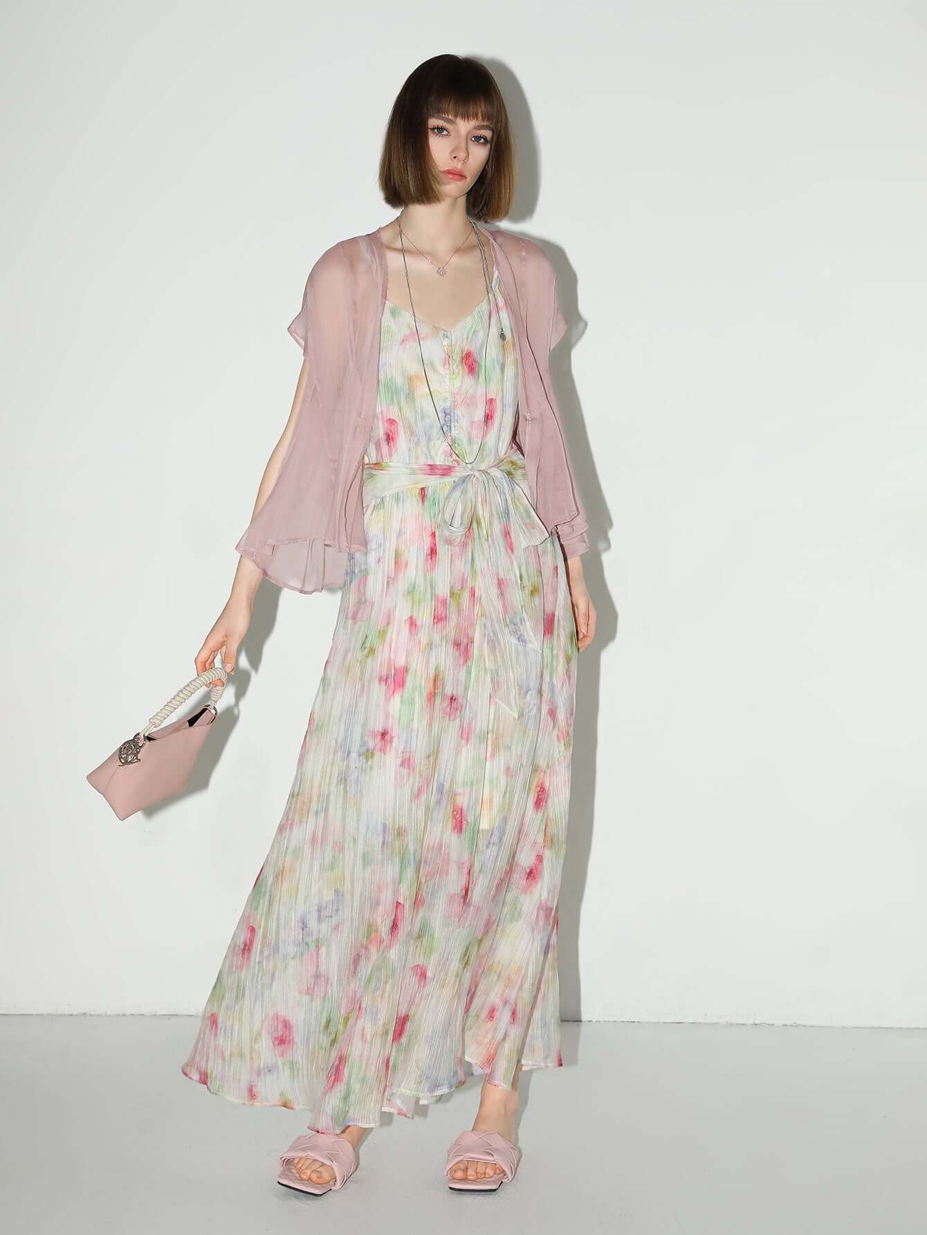 whimsical fairy long flowy summer dress all floral 1