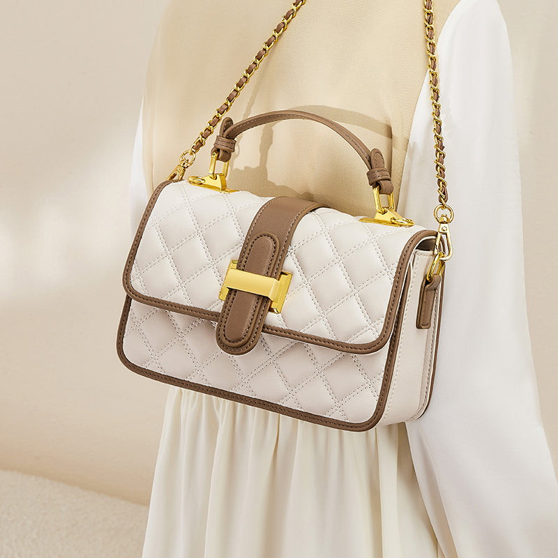 white grandeur satchel bag all 7