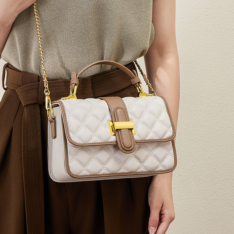 white grandeur satchel bag all 9