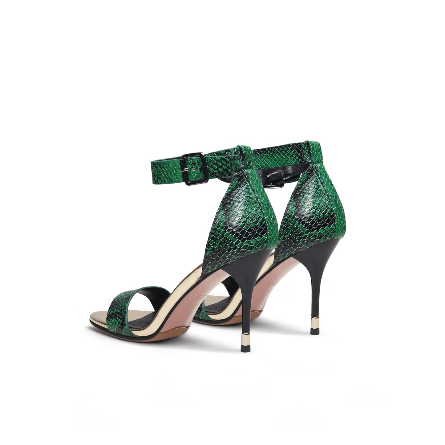 wild ankle strap heels all green 4